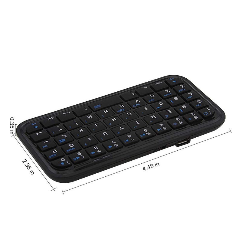 FLY WAY Bluetooth 3.0 Keyboard,Rechargeable Mini Slim Travel Size Wireless Pocket Keypad Small Portable 49 Keys Keyboard for PC Notebook Tablets Smartphones - Image 2